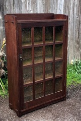 Gustav Stickley single door bookcase.  Signed red decal  1905-1912